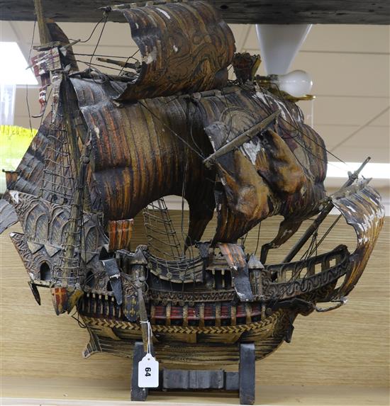 A model galleon